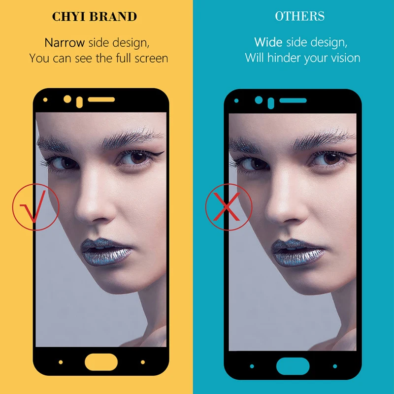 Закаленное стекло CHYI для Oneplus 5T Полноэкранный протектор OnePlus 5 3 олеофобное
