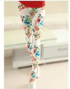S1572 White Peony CHSDCSI Новые повседневные женские брюки прекрасные женские Мультяшные животные Мультяшные красивые леггинсы с принтом головы - Цвет: S1572 White Peony