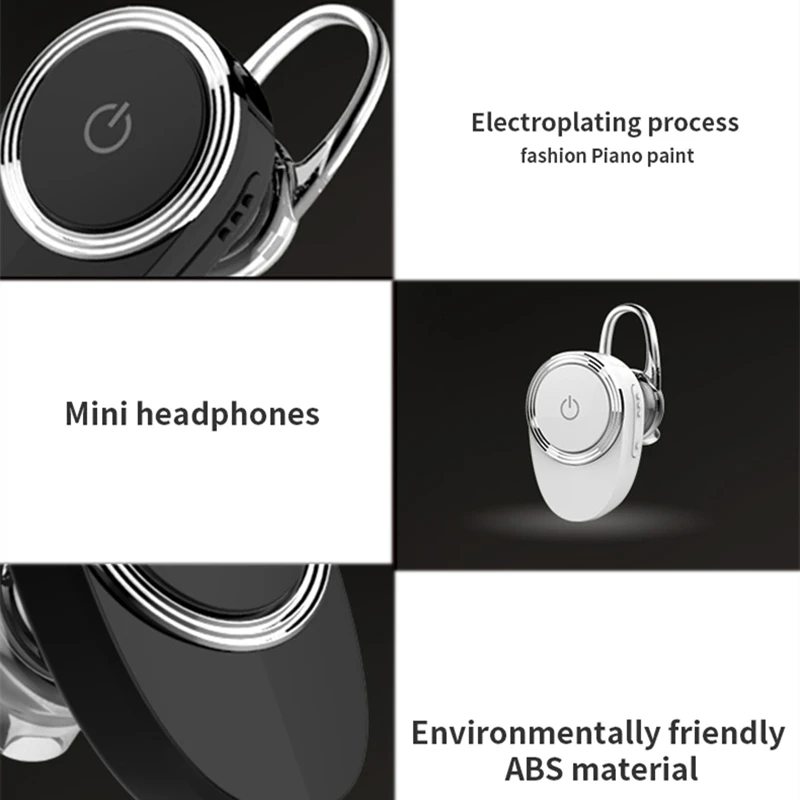HOTR E6 Mini Bluetooth Earphone Stereo Sound In-ear Earbuds Wireless with MIC Voice Prompt Ear Book Free Answer Control | Электроника