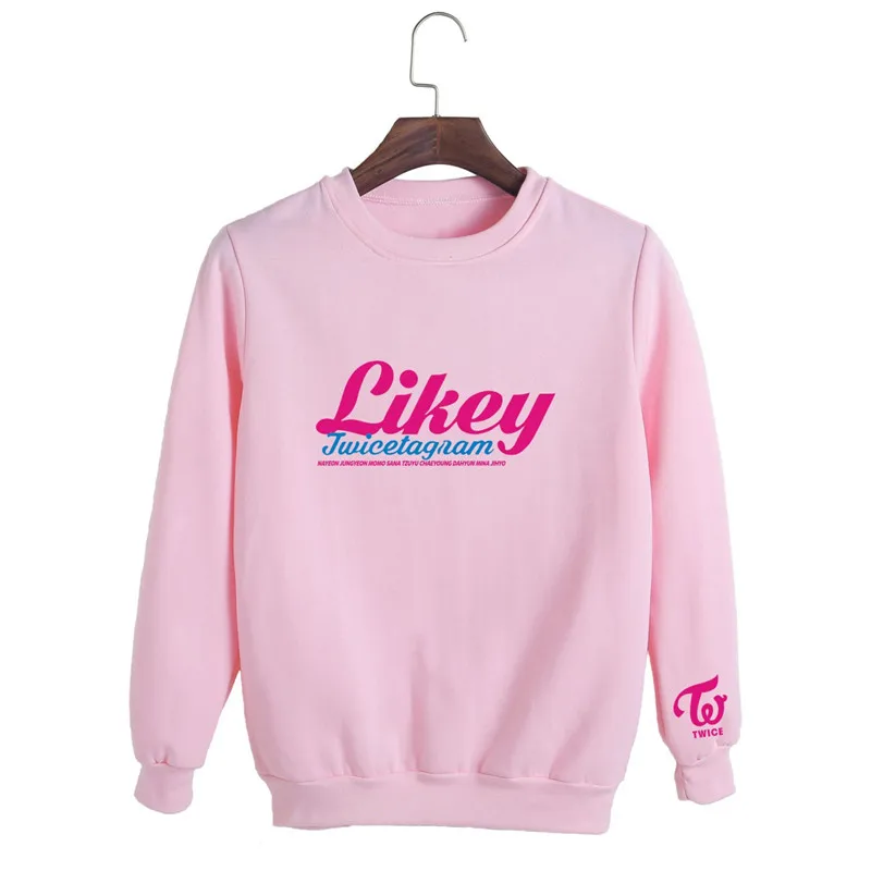 Толстовка с капюшоном KPOP Twicetagram Album Likey хлопковая толстовка круглым вырезом