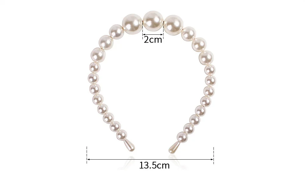 Новые большие жемчужные повязки для волос женщин повязка на голову невесты милый