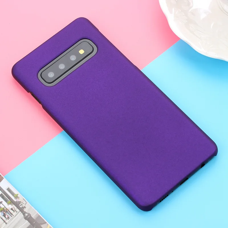 Роскошный прорезиненный Матовый Жесткий Пластик чехол для samsung Galaxy S10 S10E S8 S9 Plus чехлы-накладки для телефона
