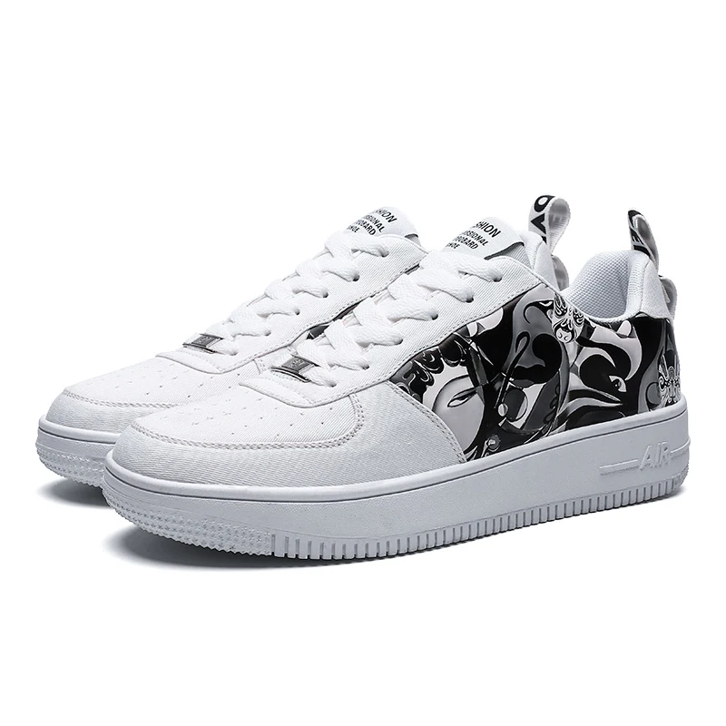 Повседневная мужская и женская обувь для скейтбординга из потертой джинсовой