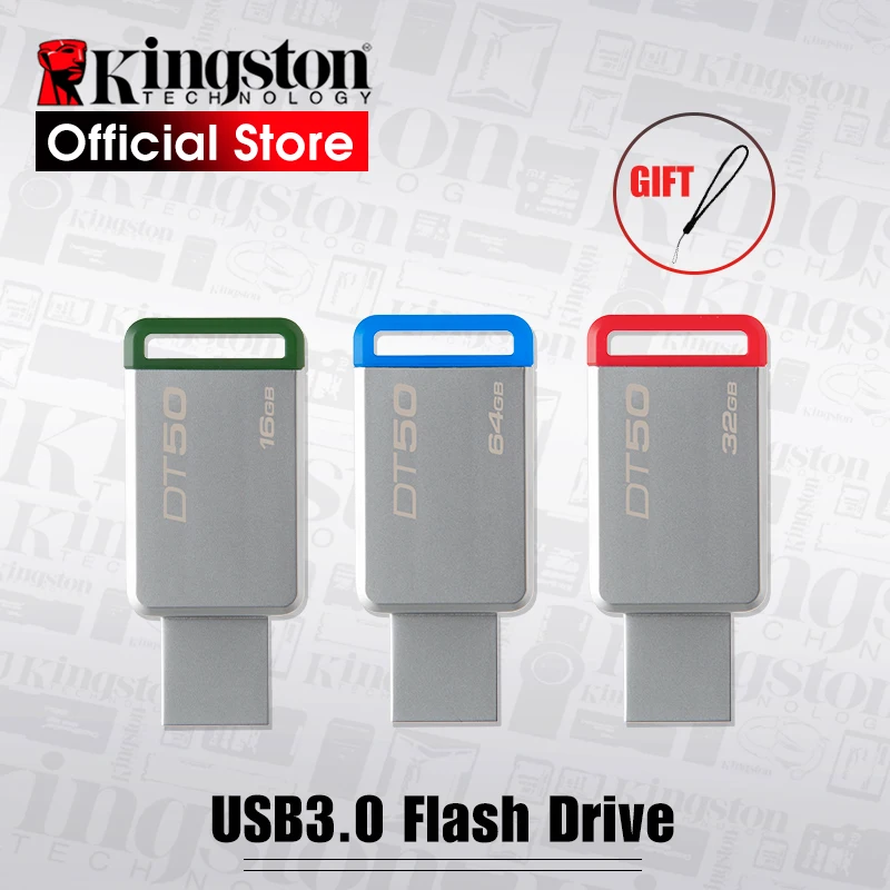 

Kingston Digital DT50 USB 3.0 USB Flash Drive 16GB Pendrive 128GB 32GB Pendrive 64GBGB Metal Pen Drives 8GB Memory U Stick