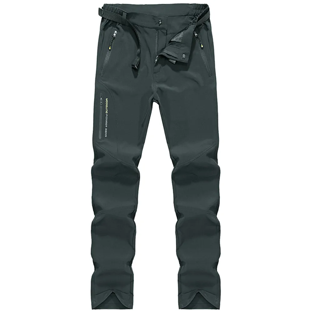 Dark Gray(Men) Уличные мужские/женские походные брюки, непромокаемые брюки для прогулок, альпинизма, путешествий, велосипеда для верховой езды, против дождя, водонепроницаемые дышащие солнцезащитные брюки - Цвет: Dark Gray(Men)