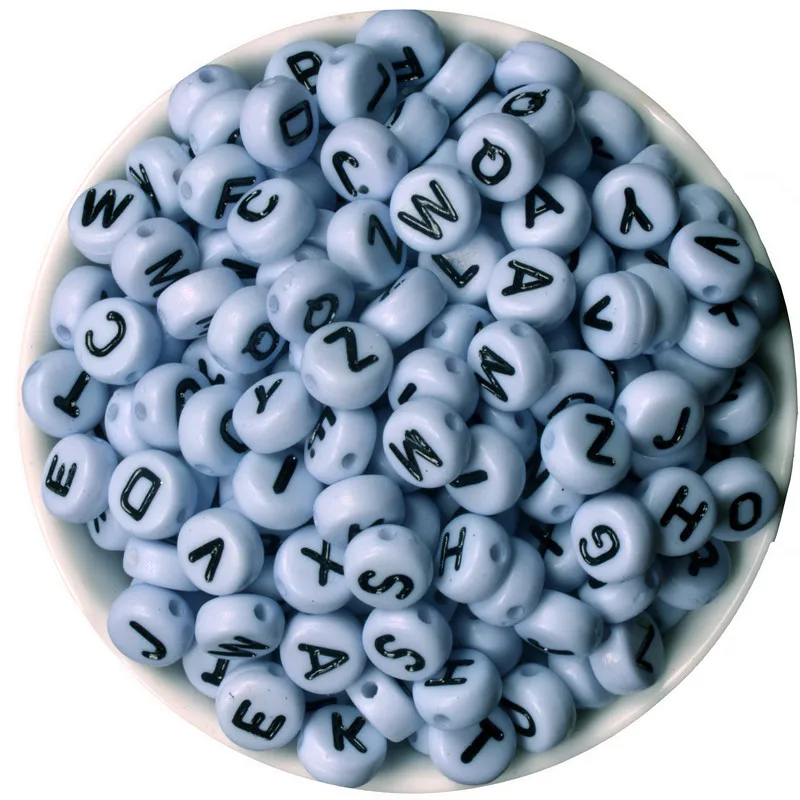 Плоские круглые бусины с алфавитом 6 7 мм 200 шт.|beads for jewelry making|pony beadsbeads |