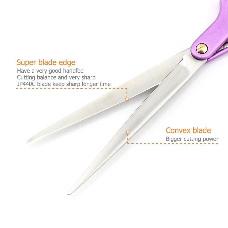 Профессиональные ножницы для груминга собак 7 дюймов прямые с 6 цветными ручками