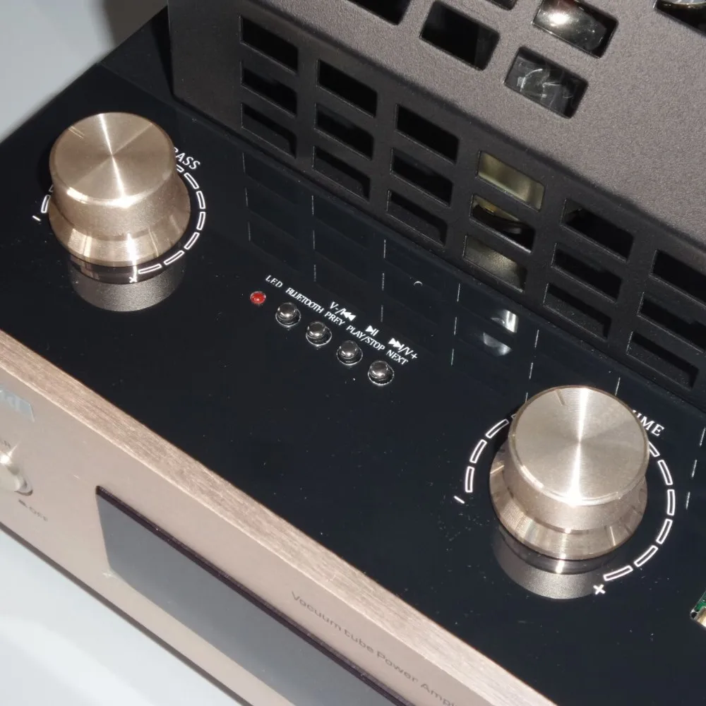 BT-M12 Bluetooth 6J8P вакуумные ламповые усилители с SD USB без потерь Музыкальный плеер HIFI стерео усилитель аудио динамик усилитель