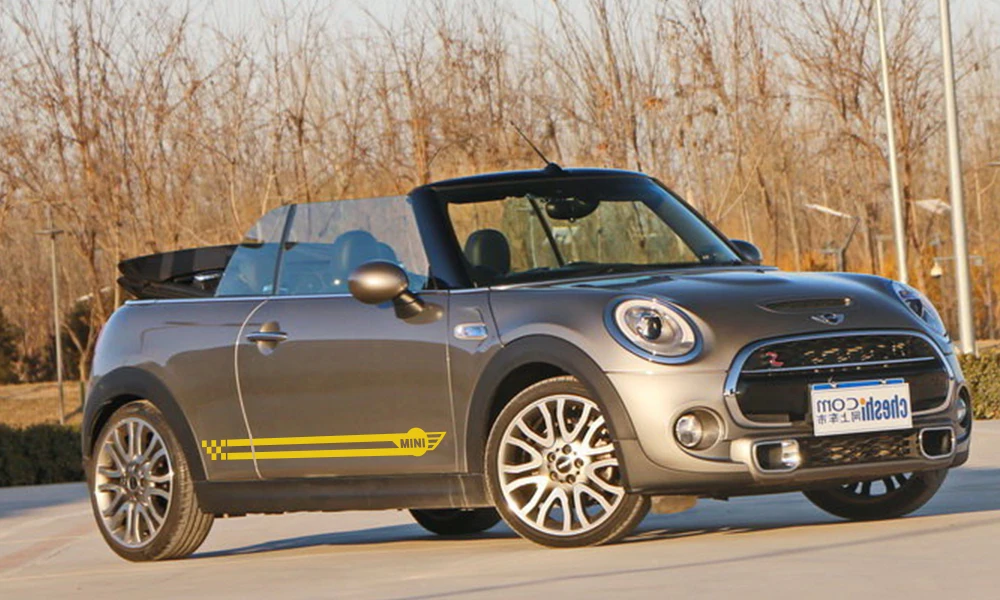 Автомобильная дверь боковой юбки тела полоска на талии Наклейка для MINI Cooper One S JCW R50 R55 R56 R57 F54 F55 F60 земляк аксессуары