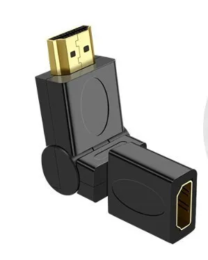 HDMI адаптер 180 и 360 градусов локоть HD линия передачи данных HDMI Male-Female удлинитель адаптер для компьютера камеры - Цвет: 360 Degree