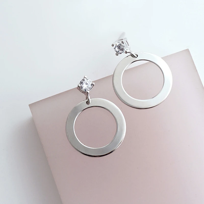 Elilion Серьги-гвоздики Модные украшения Для женщин серебро 925 Круглый Мода Обувь