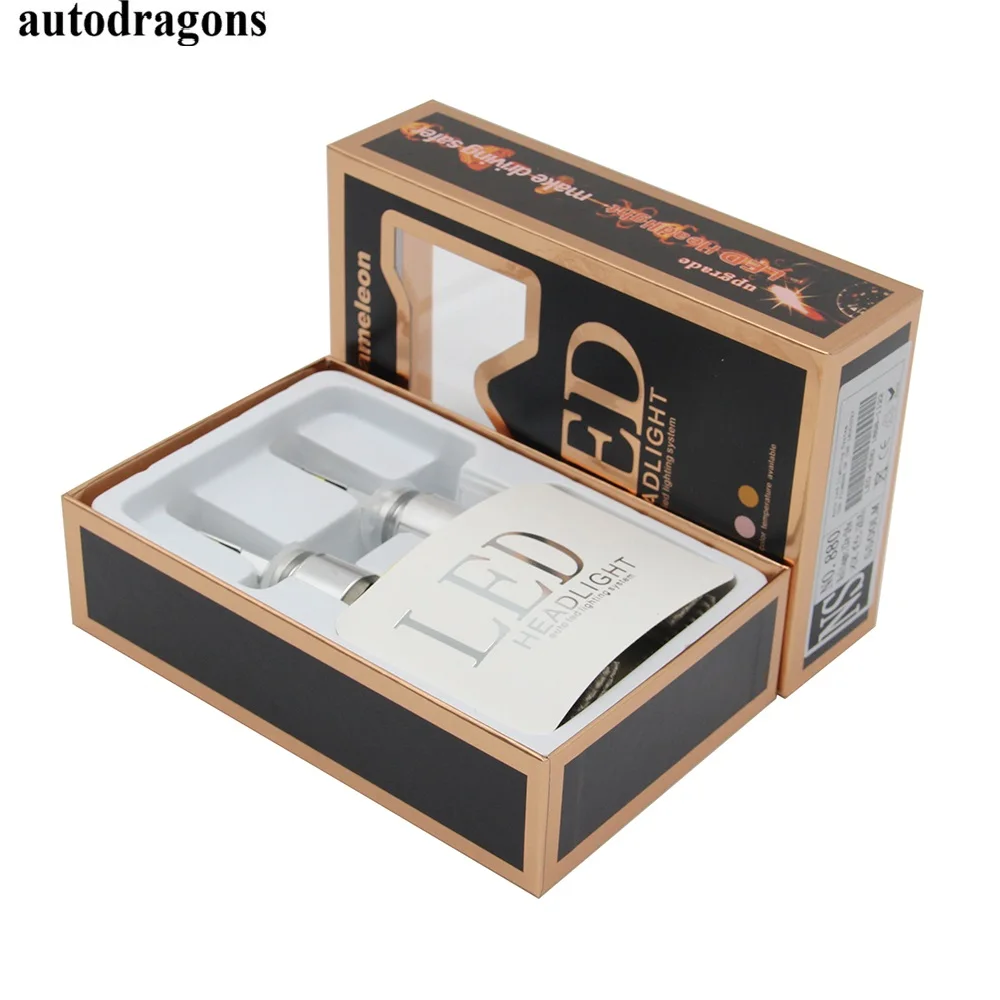Налобный фонарь autodragons H27/880/881/H1/H3/H4/H7/H11/9005/9006 45 Вт 5500LM 6000K 3000K желтый двухцветный