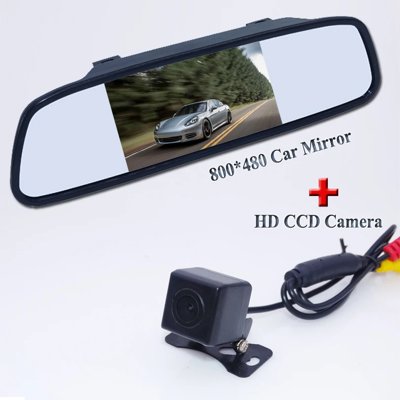 Автомобильное Зеркало для парковки 4 3 дюйма с универсальным объективом 170 hd