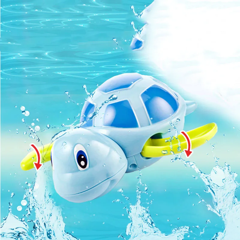 Милые смешанные животные новорожденные младенцы плавают черепаха рана цепь