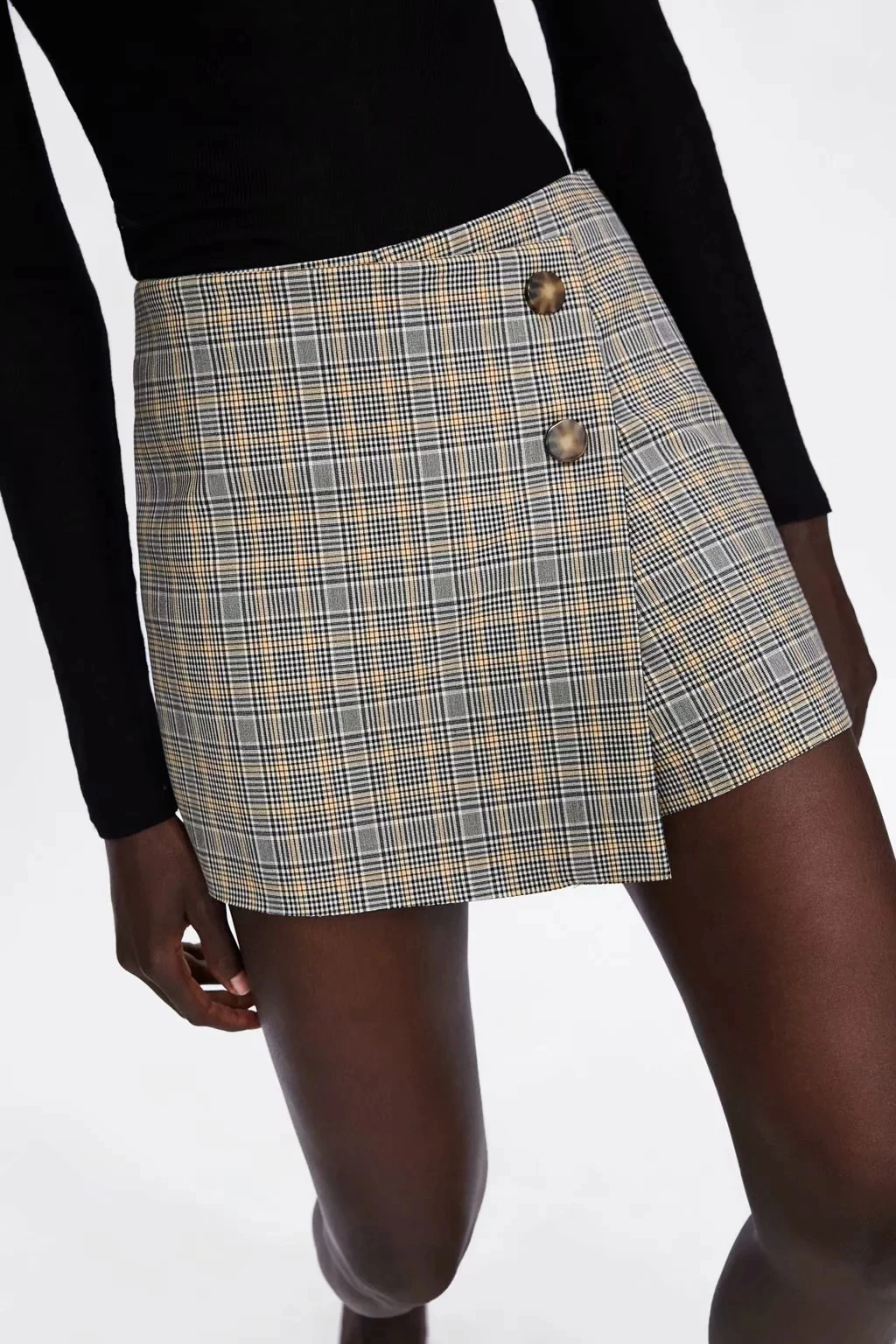 Новая клетчатая юбка с высокой талией женская сумка надписью Необычные