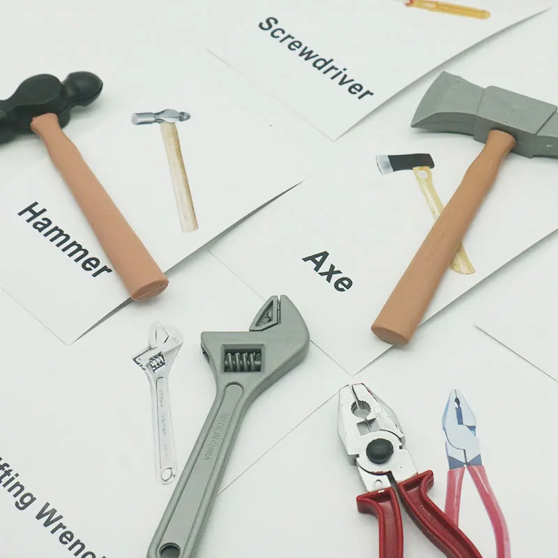 

Montessori Life Teaching Aids English Card Model Matching Children's Educational Wooden Puzzle Toys