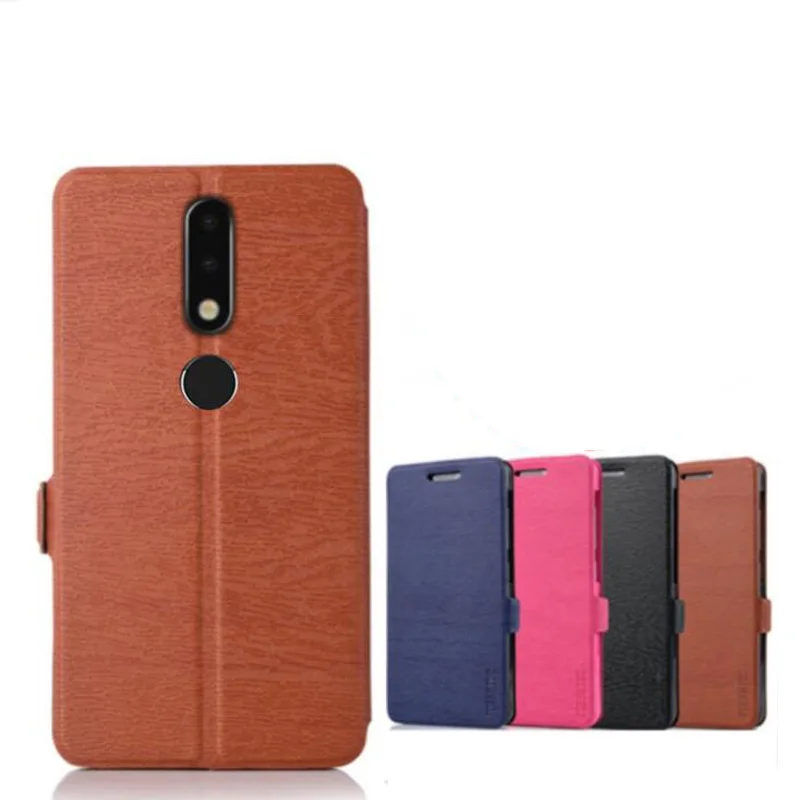 Для Nokia x6 2018 дюймов 100% Оригинал искусственная кожа флип чехол для смартфон в