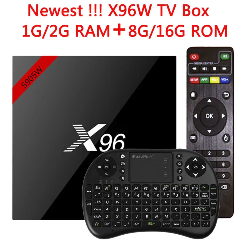 Оригинальный X96 X96W Smart TV Box медиаплеер Android 7 1 Amlogic S905W CPU 1G/8G 2G/16G 2 4 GHz WiFi HD 4K