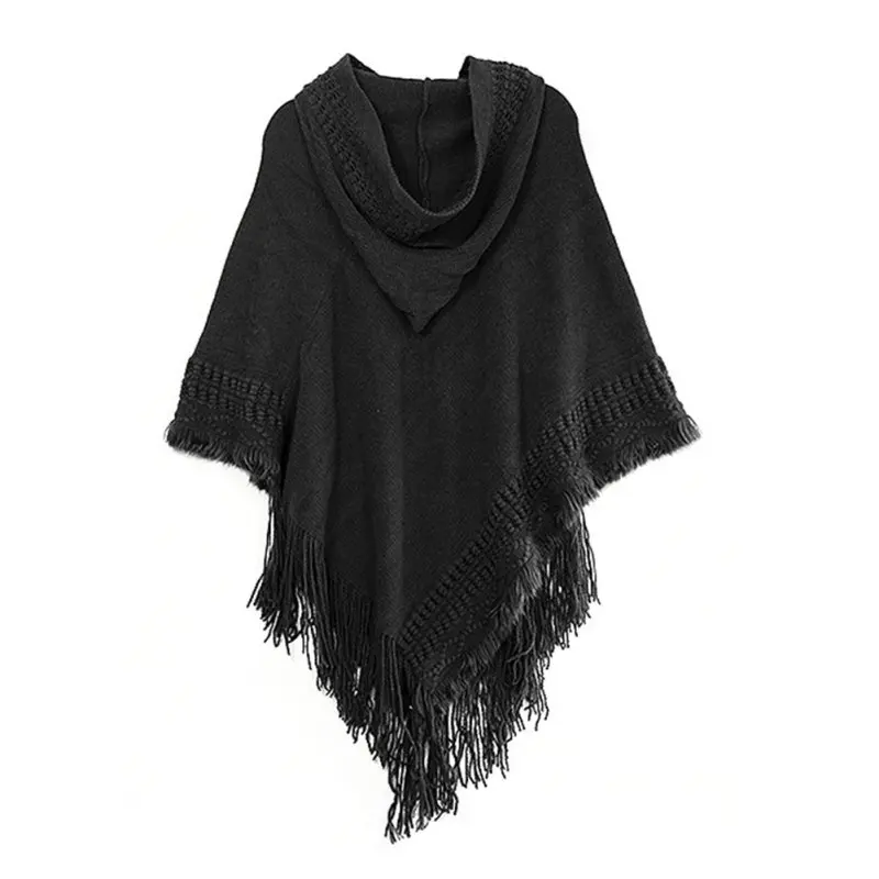 Autumn Shawl Scarf Sweater Fashion Design Women Ladies Tassel Coat Fringe Irregularity Winter Warm Pullove New 7472 | Женская одежда