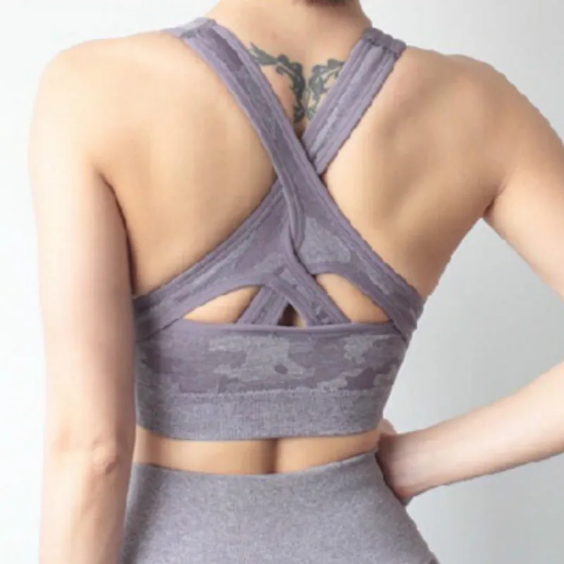 Женский спортивный бюстгальтер ATHVOTAR с перекрестными лямками на спине
