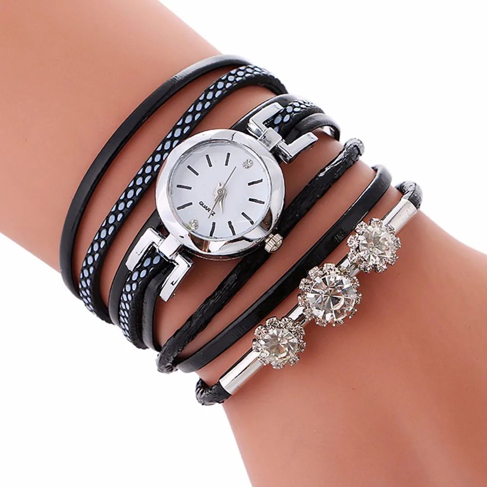 Часы наручные женские с кожаным ремешком и бриллиантами 2019|clock fashion|clock creativeclock band |