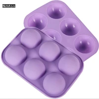 6cavity silicone cake mould semicircle mousse cake pudding chocolate mould handmade soap mould kitchen diy baking tools cake pan