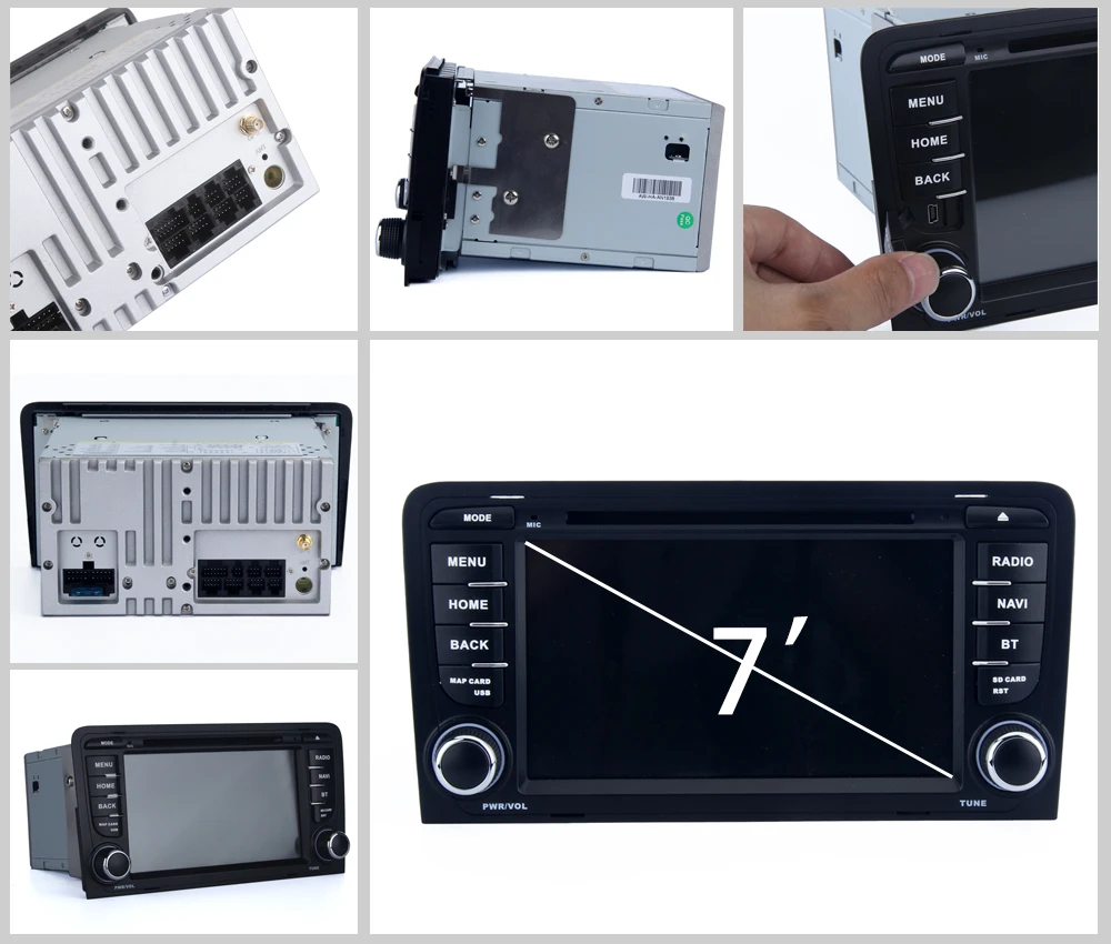 Автомагнитола 2 DIN для Audi A3 S3 2003 2004 2005 2006 2007 2008 2009 2013 Android 9 0 радио GPS Navi IPS экран 2din DVD