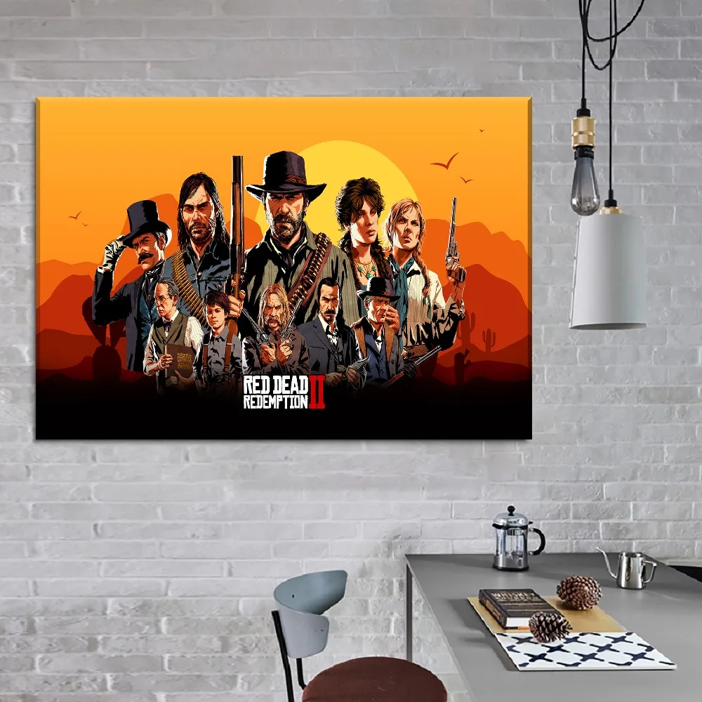 Картина на холсте Red Dead выкуп 2 плаката каркас или без каркаса картина для игры