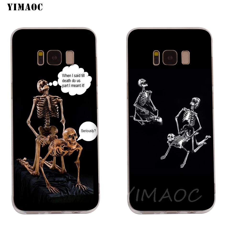 YIMAOC Skeletoff skeleton after life Soft Case for Galaxy j3 j5 j6 j7 A5 2017 A6 A9 2018 Note 8 9 S7 edge S8 S9 S10 Plus S10e |