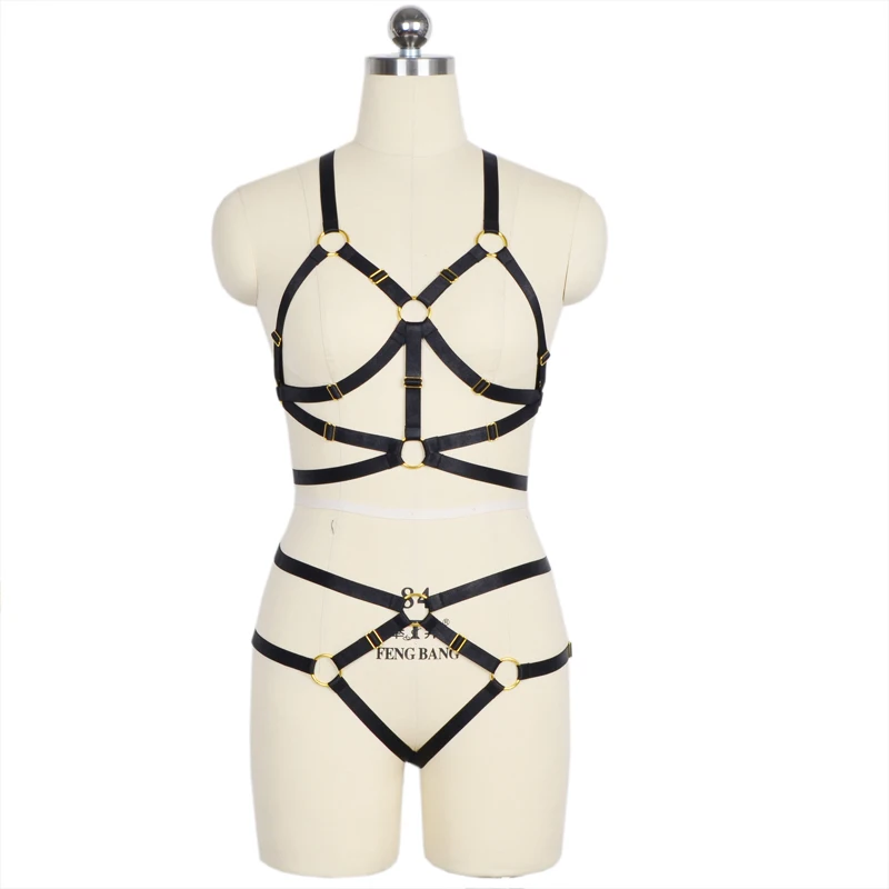 Винтаж черные пикантные Для женщин тела жгут укороченный топ нижнее белье бондаж