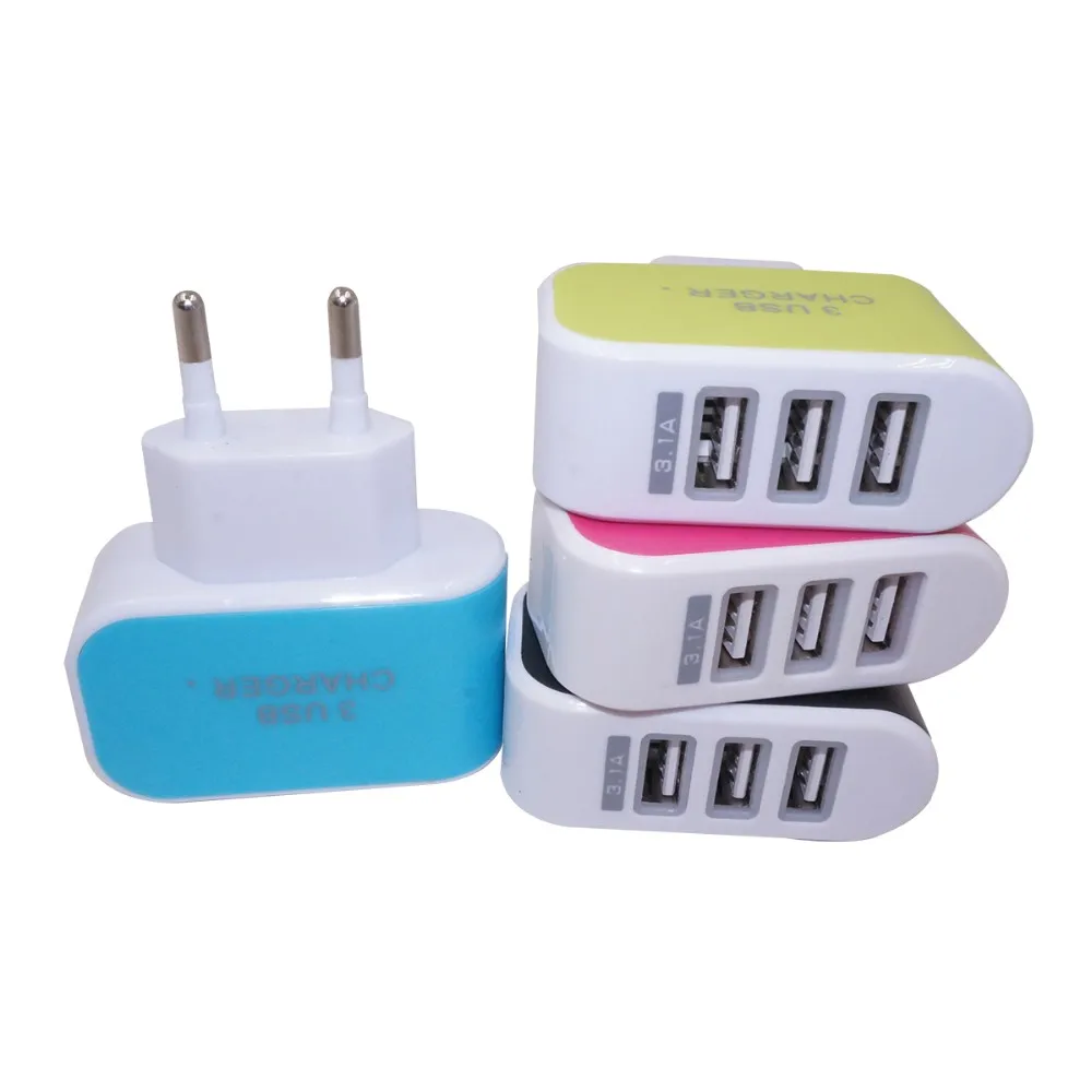 QUWIND Smart портативное зарядное устройство для путешествий с 3 портами USB X 1A EU Plug(макс. 1,5 А