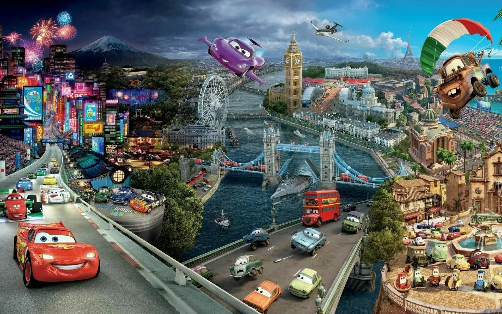 Disney «Тачки» № 95 Mack грузовик+, без рамки, с изображением маленькой машины Lightning McQueen Металл игрушечных автомобилей для детей 1:55 Свободные Фирменная новинка на