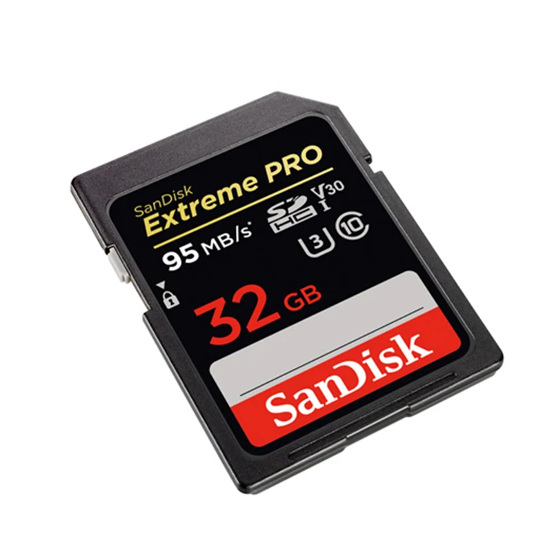 Карты памяти SanDisk Extreme Pro SDHC карты SD 32 Гб 95 МБ/с. читать 90 записи C10 U3 V30 UHS I 4K для