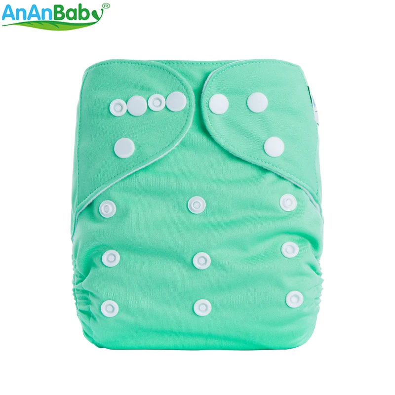 AnAnBaby тканевые подгузники для детей, одноцветные многоразовые и водонепроницаемые и дышащие детские моющиеся подгузники, подходят для 3-15 кг Серии A