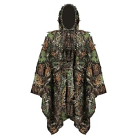 new hunting clothes new 3d maple leaf bionic ghillie suits yowie sniper birdwatch airsoft camouflage clothing long jacket