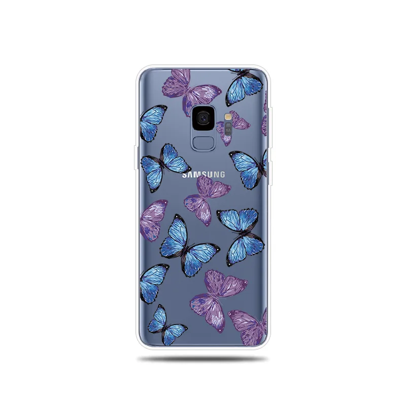 Бабочка силиконовый чехол для телефона samsung Galaxy S5 S6 S7 Edge S8 S9 S10 Plus S10e мягкий Note 8 9 |