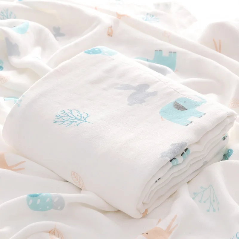 

Cotton Bamboo Fiber Baby Blanket Muslin Swaddle Baby Wrap Baby Boy Blanket Newborn Bath Towel Water Absorption Bamboo Blanket