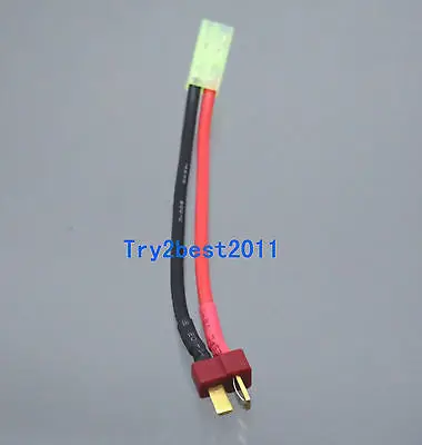 

Mini-Tamiya female to male T-Plug (Deans' Style) Adapter with 10CM 14awg Wire