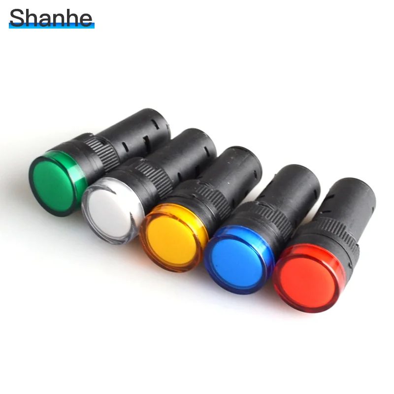 6 3 в 12 В 24 110 220 16 мм светодиодный индикатор сигнальной светильник|led indicator lights 24v|24v