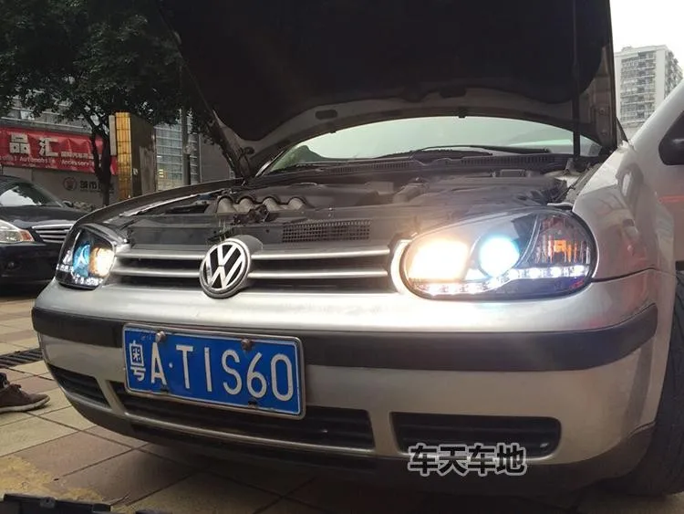 Автомобильный Стайлинг светодиодный HID Rio светодиодный чехол для фары для VW Golf 4 Bi-Xenon объектив ближнего света