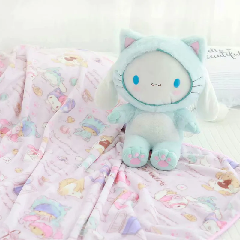 My Melody Cinnamoroll пудинг собака плюшевое одеяло игрушка мягкая чучела животных куклы для детей подарок для девочек 48 см - Цвет: A
