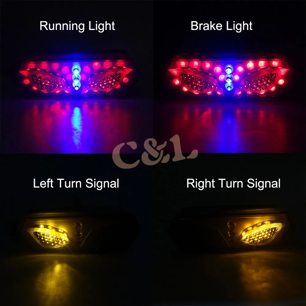 Светодиодные сигналы поворота заднего хода со встроенным дымом для Honda Grom MSX 125