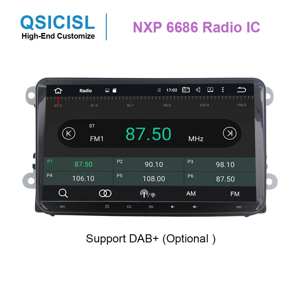 Android 9 0 универсальный автомобильный Радио мультимедийный плеер для Volkswagen Polo Golf