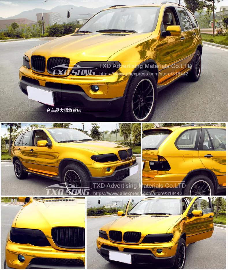 Высококачественная зеркальная виниловая наклейка цвета розового Красного