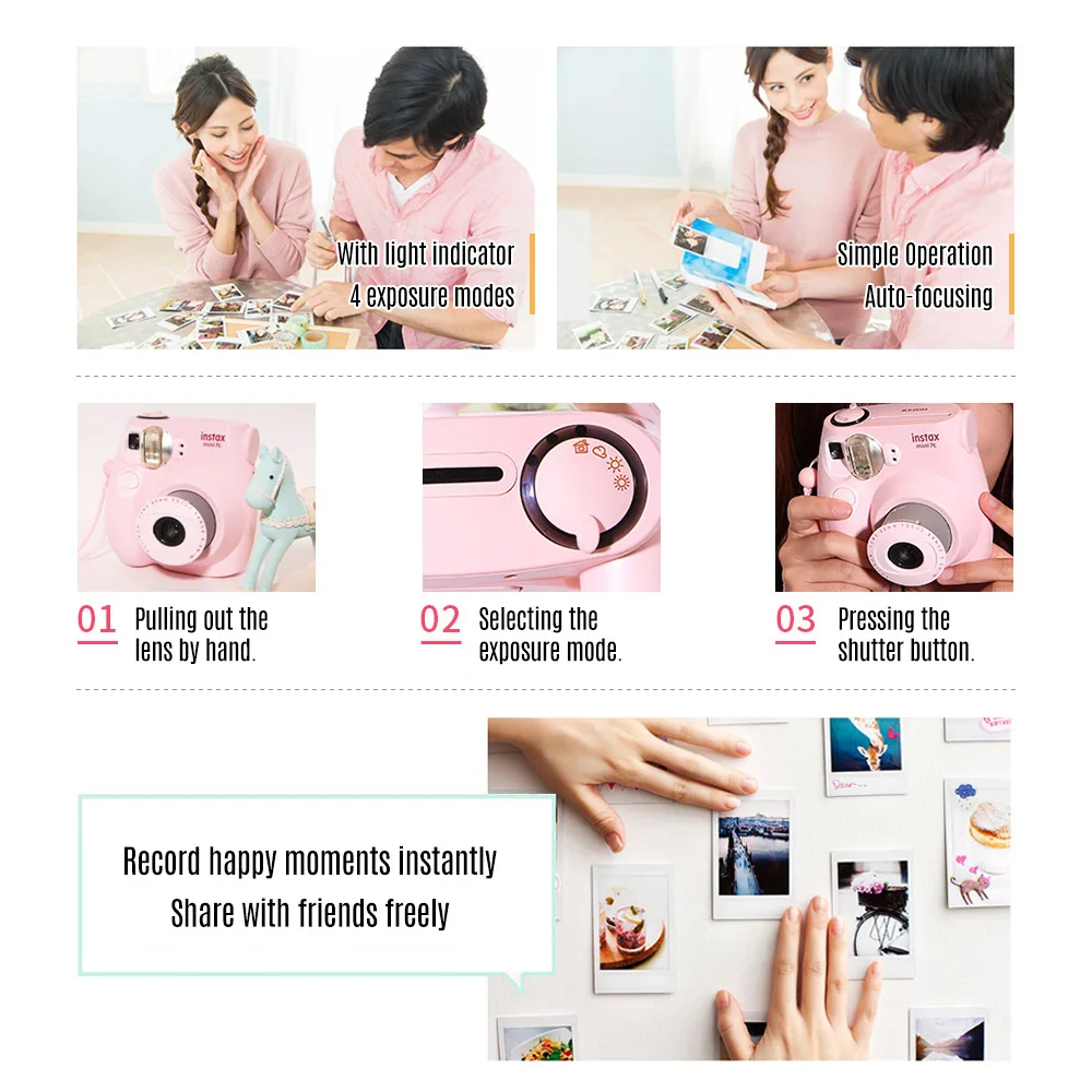 Фотокамера Fujifilm Instax Mini Mini7c 7C мгновенная камера дешевле чем mini8 mini9 день рождения