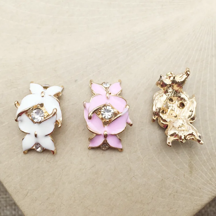 14x21 мм арочная форма эмаль кристалл украшение горный хрусталь кнопка в плоской