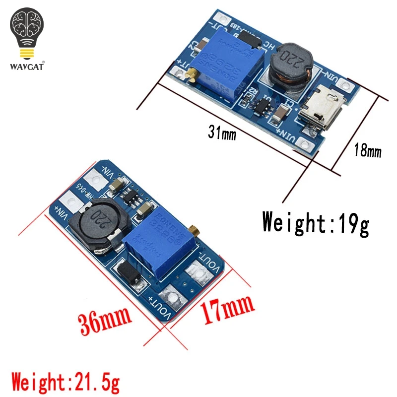 MT3608 2A DC-DC Step Up усилитель конвертера Питание Макс выход 2 V-24 V 5V 9V 12V 28V для arduino