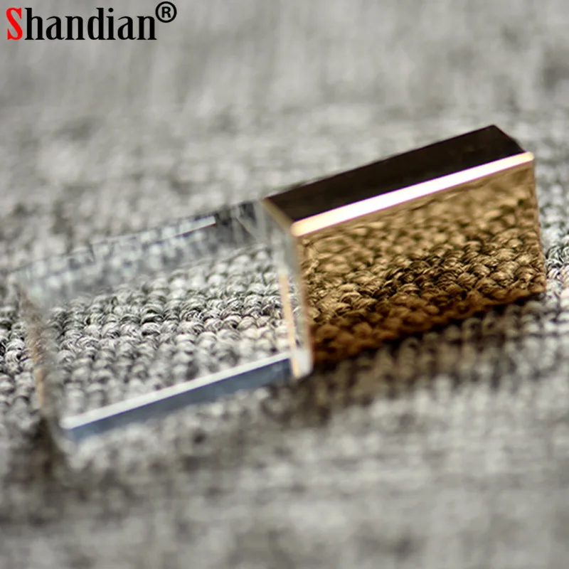 SHANDIAN Кристальный usb палочки 3D Распечатать собственный логотип 4 Гб 16GGB флеш-накопитель USB 32 GB 64 GB прозрачное стекло(за 10 шт логотип