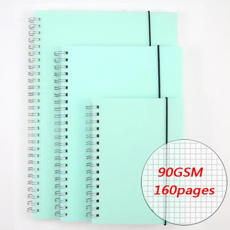 A4 B5 большой размер PP скраб Bullet Journal 5 мм точечный блокнот в сетку точечная бумага Блокнот Пользовательский логотип тетрадь для школы - Цвет: Grid