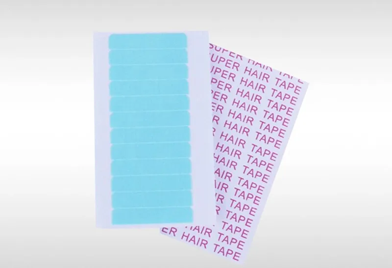 Супер клейкая лента для наращивания волос синего цвета двойная кожи можно